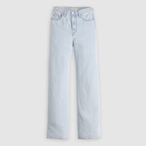 Ribcage Wide Leg Kadın Jean Pantolon - Course Stone