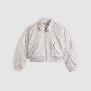 Bowie Cropped Bomber Ceket Mont