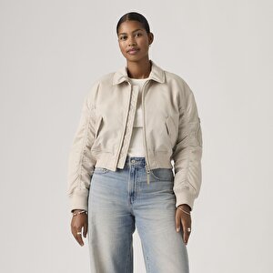 Bowie Cropped Bomber Ceket Mont