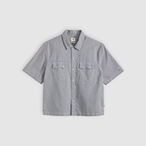 Boxy Western Lightweight Kısa Kollu Gömlek