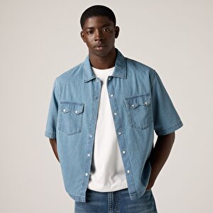 Boxy Western Lightweight Kısa Kollu Gömlek