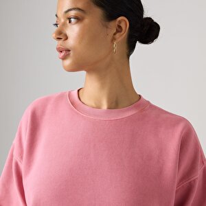 Vintage Boxy Bisiklet Yaka Sweatshirt