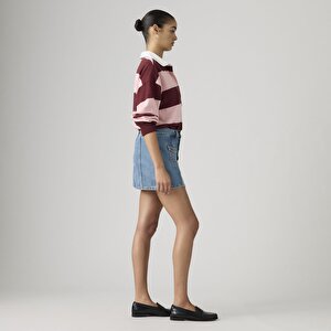 Önden Düğmeli Kadın Jean Etek