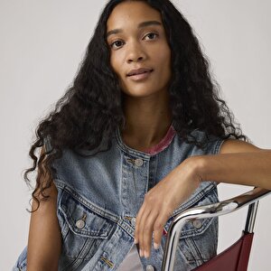 Shrunken 90's Kolsuz Denim Yelek