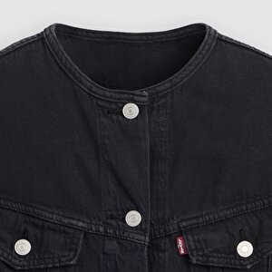 Shrunken '90s Lightweight Yakasız Trucker Yelek
