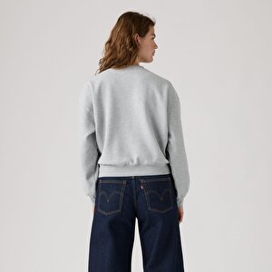 Graphic Vintage Boxy Bisiklet Yaka Sweatshirt