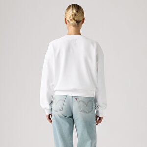 Graphic Vintage Boxy Bisiklet Yaka Sweatshirt