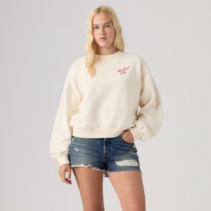 Graphic Vintage Boxy Bisiklet Yaka Sweatshirt