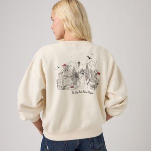Graphic Vintage Boxy Bisiklet Yaka Sweatshirt