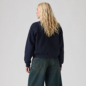 Graphic Vintage Boxy Bisiklet Yaka Sweatshirt