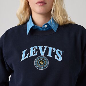 Graphic Vintage Boxy Bisiklet Yaka Sweatshirt