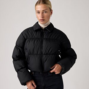 Presley Cropped Collared Puffer Mont
