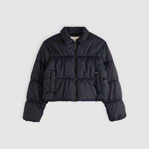 Presley Cropped Collared Puffer Mont