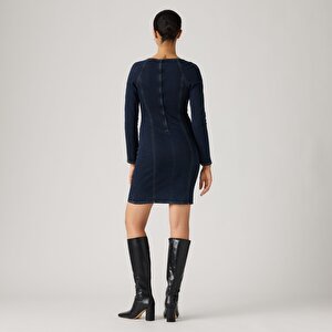 '80s Cocktail Denim Elbise