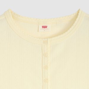 Dry Goods Pointelle Kısa Kollu Henley Tişört