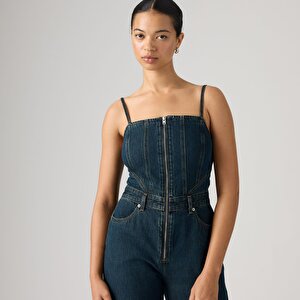 Lightweight Seamed Denim Tulum