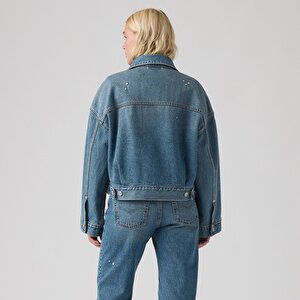 Loose Crop Trucker Ceket