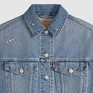 Loose Crop Trucker Ceket