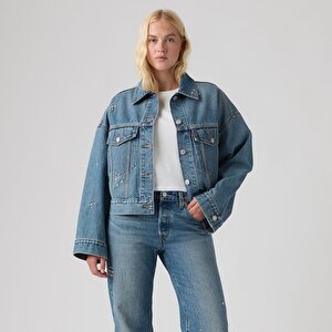 Loose Crop Trucker Ceket