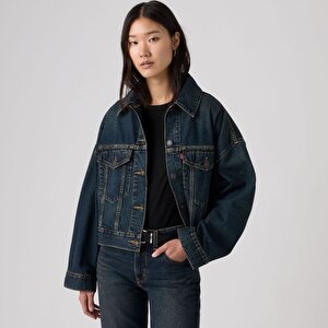 Loose Crop Trucker Ceket