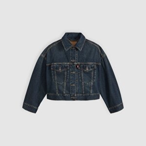 Loose Crop Trucker Ceket