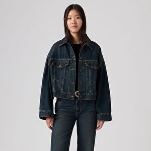 Loose Crop Trucker Ceket