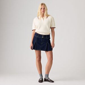 Inverted Pleat Mini Etek