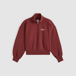 Graphic Vintage '80s Çeyrek Fermuarlı Sweatshirt