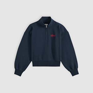 Graphic Vintage '80s Çeyrek Fermuarlı Sweatshirt