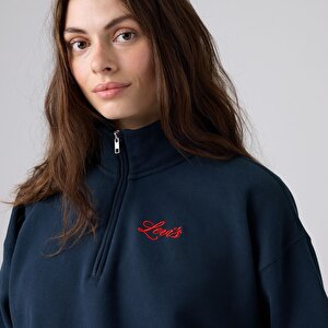 Graphic Vintage '80s Çeyrek Fermuarlı Sweatshirt