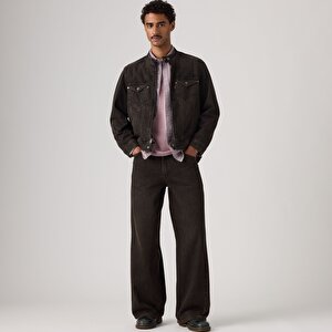Twisted Baggy Wide Leg Erkek Jean Pantolon - Midnight Twist
