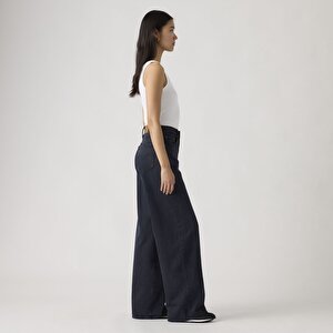 Cinch Wide Leg Lightweight Kadın Jean Pantolon - Dark Humor