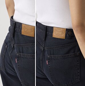 Cinch Wide Leg Lightweight Kadın Jean Pantolon - Dark Humor