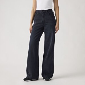 Cinch Wide Leg Lightweight Kadın Jean Pantolon - Dark Humor