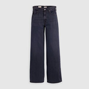 Cinch Wide Leg Lightweight Kadın Jean Pantolon - Dark Humor