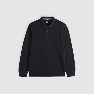 Original Uzun Kollu Siyah Polo Tişört