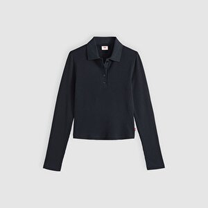 Rory Uzun Kollu Siyah Polo Bluz