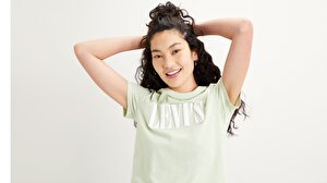 The Perfect Tee Serif Logo Kadın Yeşil Tişört