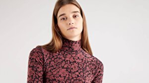 Secondskin Mockneck Kadın Çok Renkli Uzun Kollu Bluz