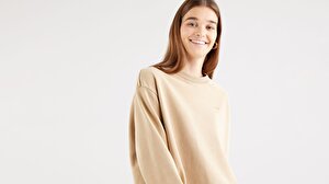 Melrose Slouchy Crew Incense Garment Dye Nötr Kadın Sweatshirt
