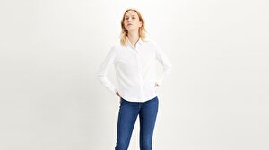 The Classic Bw Shirt  Beyaz Kadın Gömlek