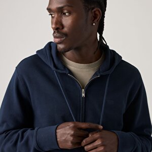 Original Housemark Fermuarlı Lacivert Hoodie