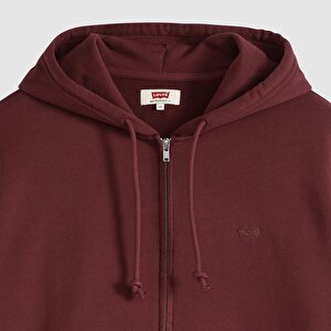 Original Housemark Fermuarlı Bordo Hoodie