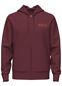 Relaxed Graphic Zip Up Sweatshirt