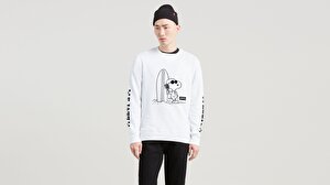 Graphic Crew B Peanuts Legit Beyaz Erkek Sweatshirt