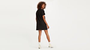 Logo Tee Dress Logo Dress Siyah Kadın Elbise
