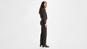 Ribcage Straight Ankle Kadın Jean Pantolon - Black Rinse