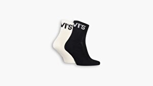 Mid Cut Sport Logo Çorap - 2'li