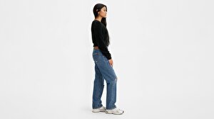 501® 90's Straight Kadın Jean Pantolon - Indigo Destructed