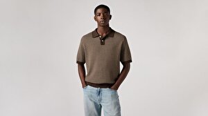 Sweater Knit Polo Kazak